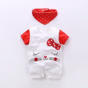 Summer Cute Kitty Baby Romper 1 - Minitaq baby kids clothes dress