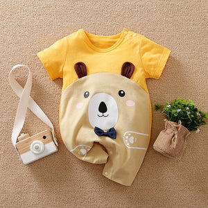 Huggy Bear Yellow Baby Romper 1 - Minitaq baby kids clothes dress