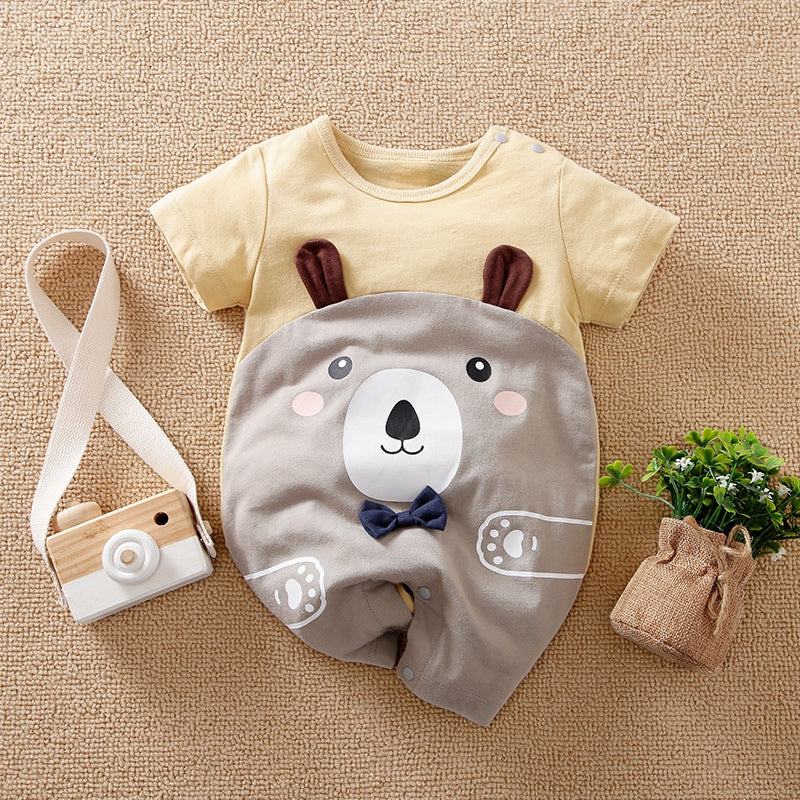 Huggy Gray Bear Baby Romper 1 - Minitaq baby kids clothes dress