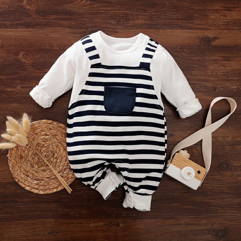 Blue Lines Casual Baby Romper 1 - Minitaq baby kids clothes dress