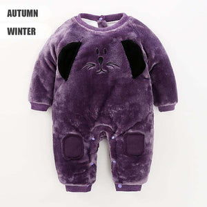 Purple Stylish Winter Quilted Romper 2 - Minitaq baby kids clothes dress