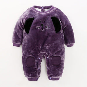 Purple Stylish Winter Quilted Romper 1 - Minitaq baby kids clothes dress