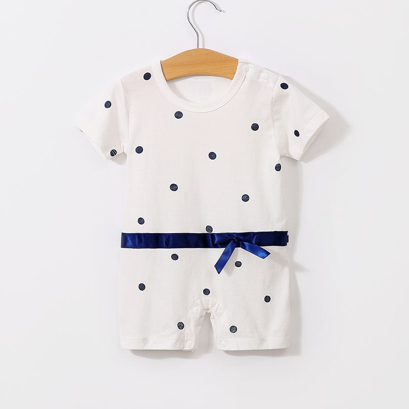 Dashing Blue Dots Summer Baby Romper 1 - Minitaq baby kids clothes dress