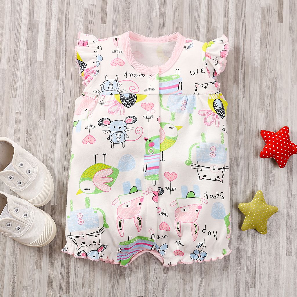 Sleeveless Summer Animals Baby Girl Dress 1 - Minitaq baby kids clothes dress