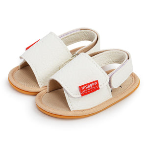 Soft White Leather Summer Baby Sandals 1 - Minitaq baby kids clothes dress