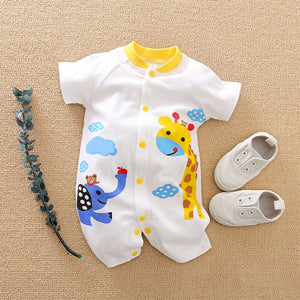 Cute Happy Animals Summer Romper 1 - Minitaq baby kids clothes dress