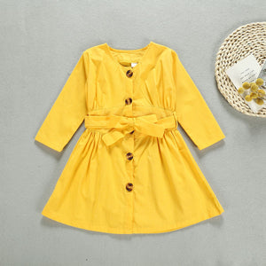 Adorable Yellow Casual Frock 1 - Minitaq baby kids clothes dress