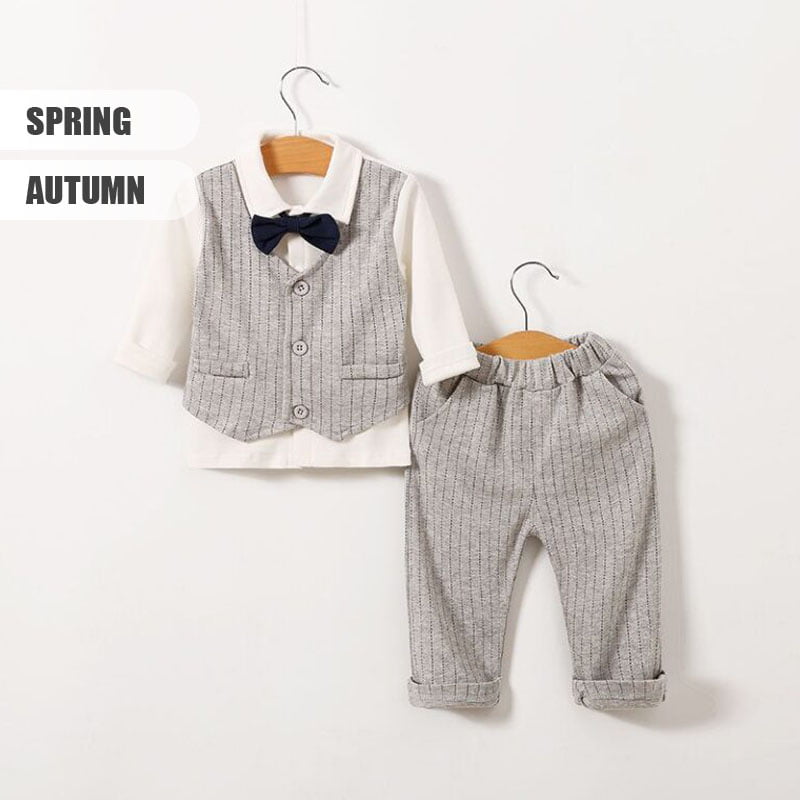 Formal Baby Romper 2pc Set With Bow Tie 2 - Minitaq baby kids clothes dress