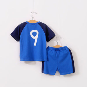 Football Sports Style Blue Shirt And Shorts 4 - Minitaq baby kids clothes dress