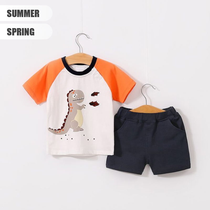 Dino Shirt And Shorts 2pc Baby Set 2 - Minitaq baby kids clothes dress