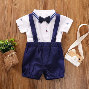 Smart Style Baby Romper 2pc Bow Tie Set 3 - Minitaq baby kids clothes dress