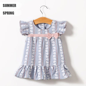 Cotton Heart Style Casual Baby Dress 2 - Minitaq baby kids clothes dress