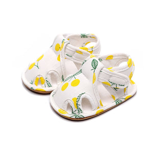 Yellow Cherry Cotton Summer Baby Shoes 1 - Minitaq baby kids clothes dress