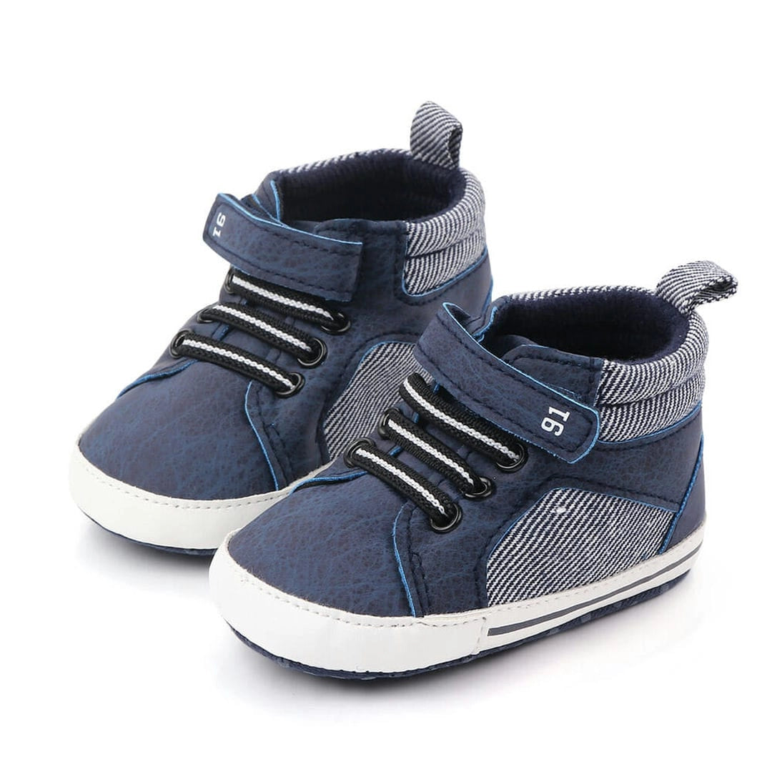 High Top Sneakers Blue Baby Shoes 1 - Minitaq baby kids clothes dress