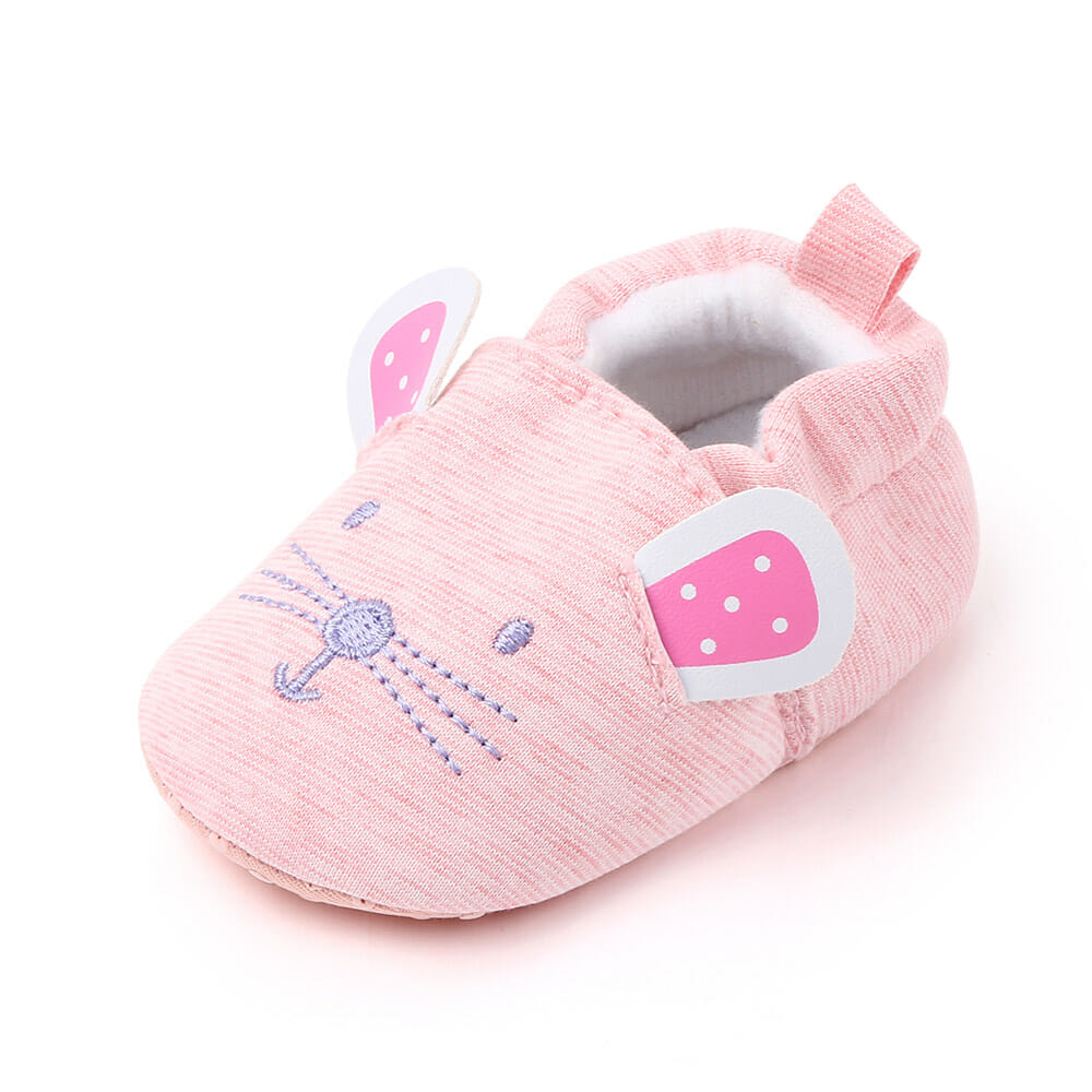 Comfy Animal Soft Cotton Pink Baby Shoes 1 - Minitaq baby kids clothes dress