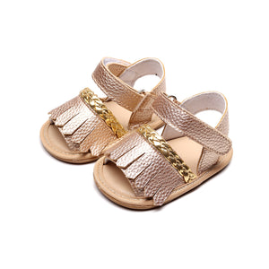 Pink N Gold Roman Style Baby Sandals 1 - Minitaq baby kids clothes dress