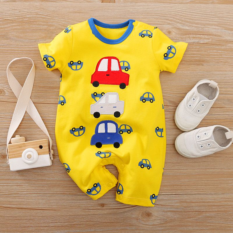 Colorful Cars Summer Baby Romper 1 - Minitaq baby kids clothes dress