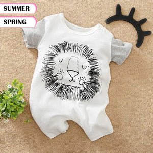 Half Sleeve Lion Summer Romper 2 - Minitaq baby kids clothes dress