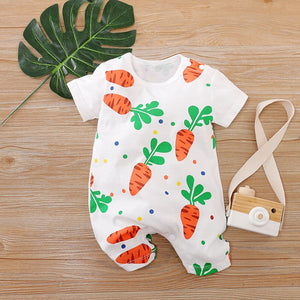 Delightful Cartoon Carrot Summer Dress 1 - Minitaq baby kids clothes dress