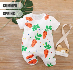 Delightful Cartoon Carrot Summer Dress 2 - Minitaq baby kids clothes dress