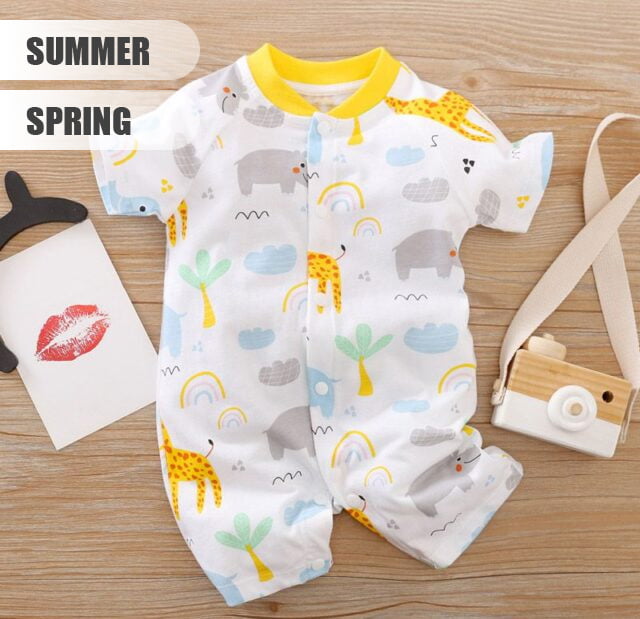 Summer Light Colors Animal Baby Romper 2 - Minitaq baby kids clothes dress