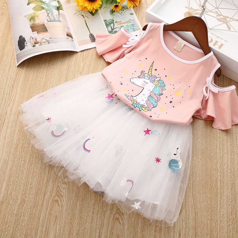 Fancy Unicorn Baby Girl Party Dress 1 - Minitaq baby kids clothes dress