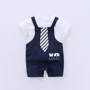 Cool Casual Tie Print Baby Romper 1 - Minitaq baby kids clothes dress