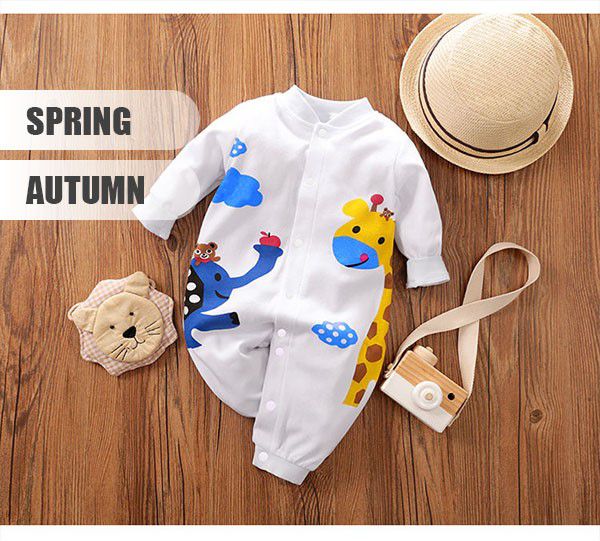 Animals Fun Full Sleeve Baby Romper 2 - Minitaq baby kids clothes dress