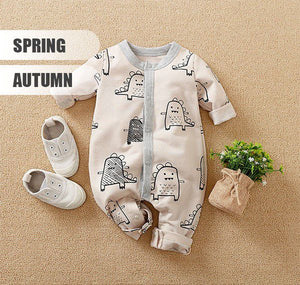 Dino Doodle Cotton Baby Romper 2 - Minitaq baby kids clothes dress