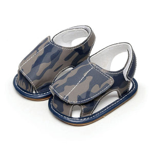 Blue Gray Camouflage Style Baby Shoes 1 - Minitaq baby kids clothes dress