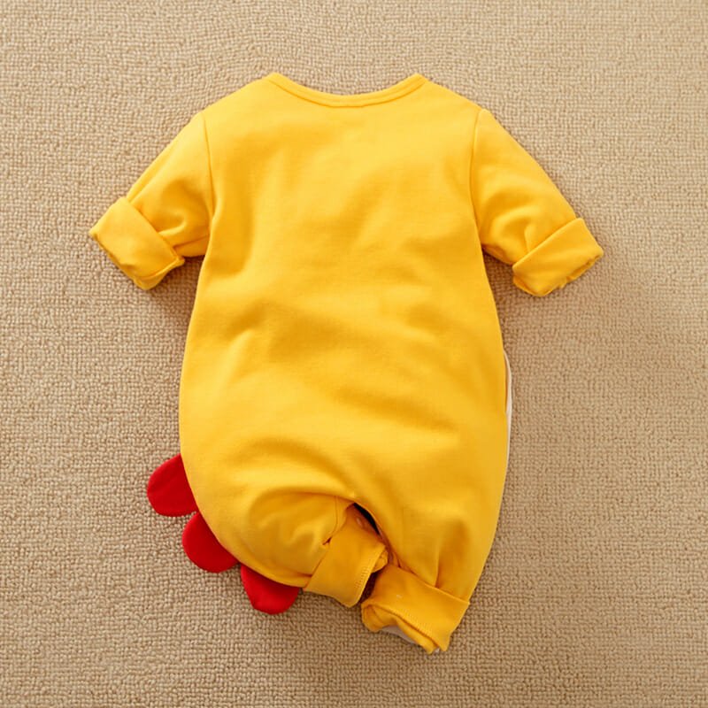 Dino Hatch Yellow Style Romper 10 - Minitaq baby kids clothes dress