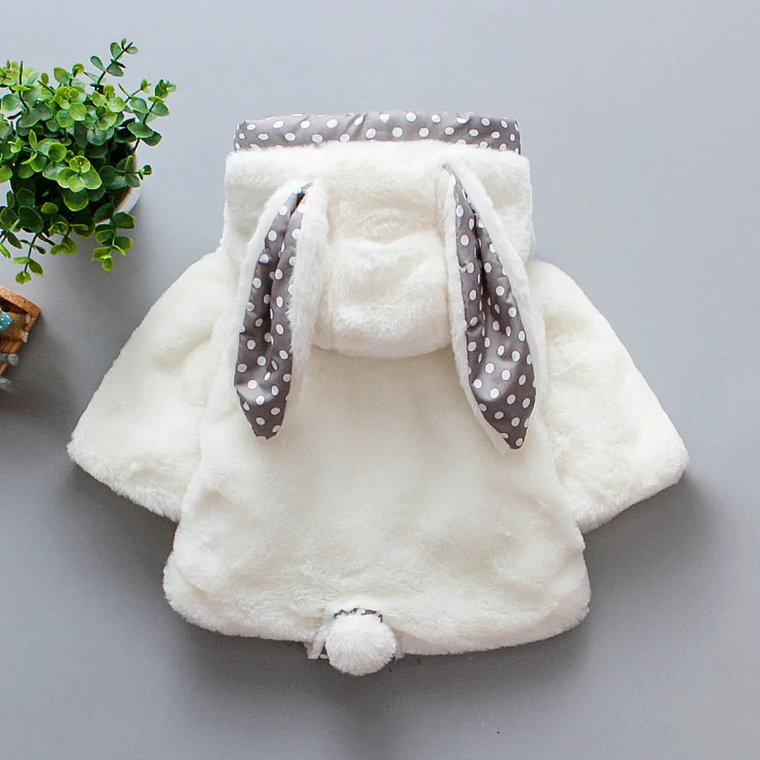 Charming White Hooded Baby Girl Winter Coat 10 - Minitaq baby kids clothes dress