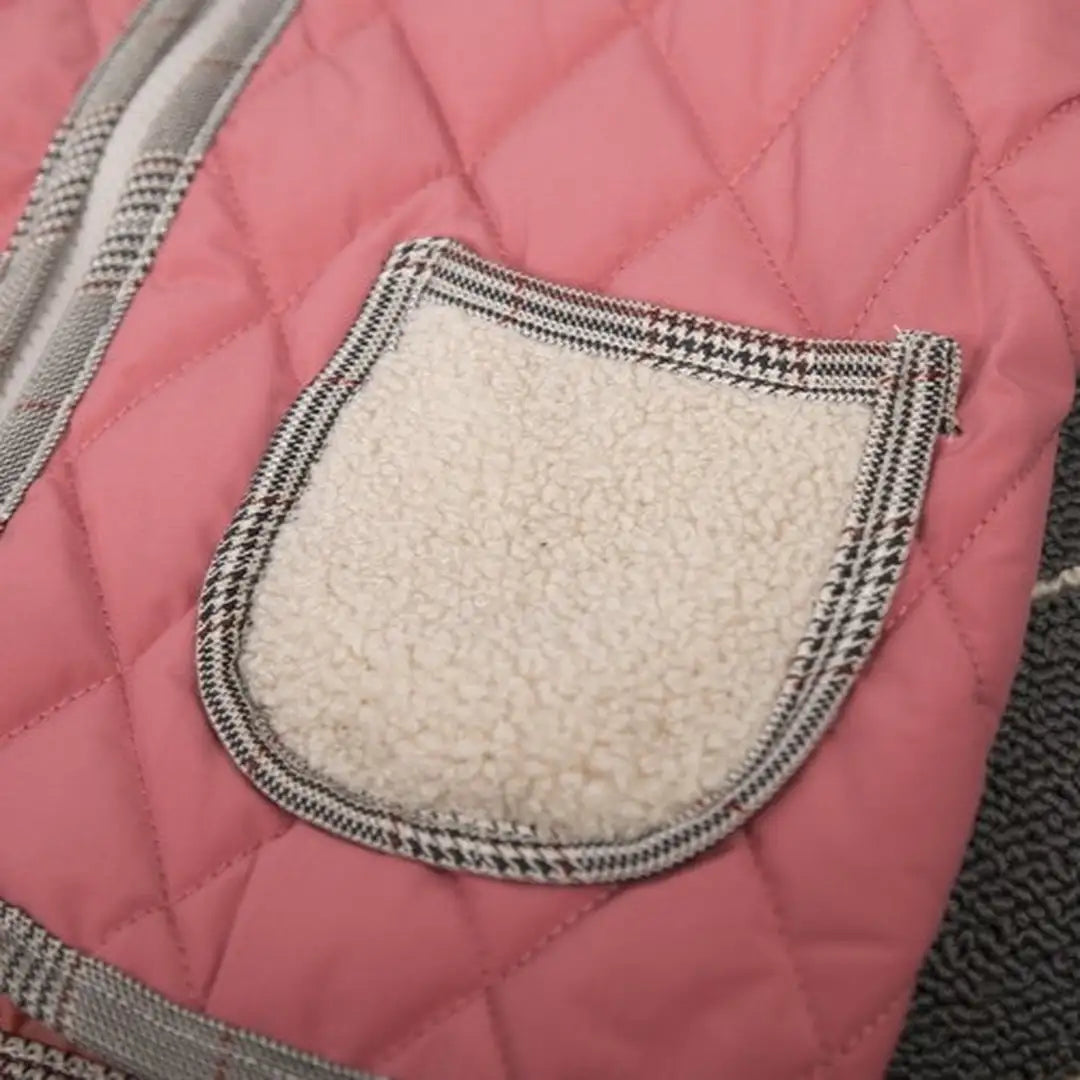 Pink Quilted Puffer N Fur Pocket Style Set - Minitaq baby kids clothes dress