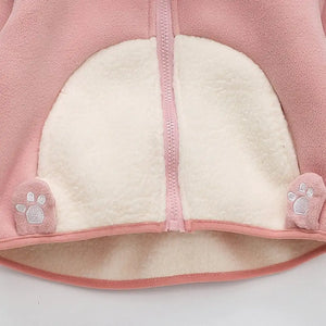 Rabbit Face Zipper Winter Hoodie - Minitaq baby kids clothes dress