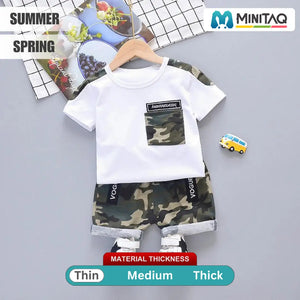 The Camo Stylish Cotton Shirt And Shorts 2pc Set 2 - Minitaq baby kids clothes dress