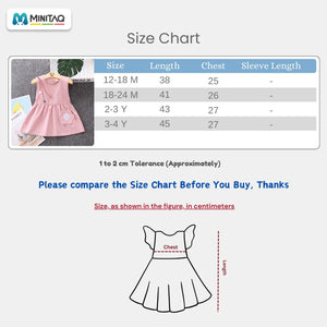 Flower Design Light Pink Sleeveless Cotton Frock For Girls - Minitaq baby kids clothes dress 