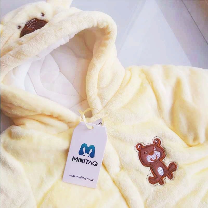 Cute Soft Yellow Winter Hooded Romper 8 - Minitaq baby kids clothes dress