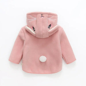 Rabbit Face Zipper Winter Hoodie - Minitaq baby kids clothes dress