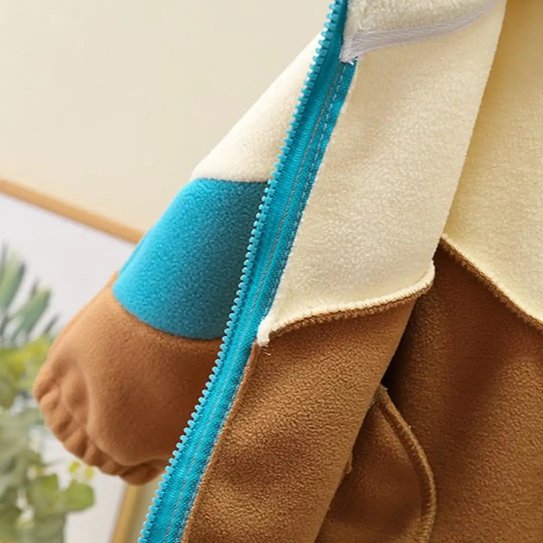 Beige Brown N Blue Color Block Jacket - Minitaq baby kids clothes dress