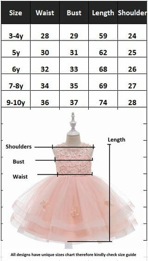 Pink Formal Ruffles Flower Design Dresses 8 - Minitaq baby kids clothes dress