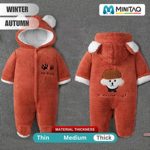 Reddish Orange Thick Quilted Winter Romper 15 - Minitaq baby kids clothes dress