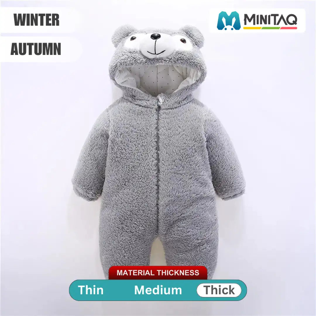 Cute Gray Bear Cartoon Baby Cartoon 18 - Minitaq baby kids clothes dress