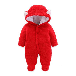 Valentine Red Winter Hooded Romper 1 - Minitaq baby kids clothes dress