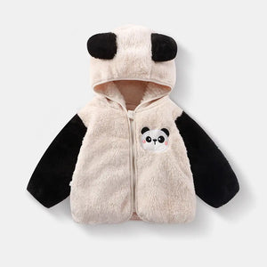 Cozy Fluffy Zip Up Panda Stylish Hoodie Jacket - Minitaq baby kids clothes dress