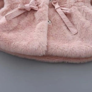 Modern Faux Fur Pink Hooded Coat - Minitaq baby kids clothes dress