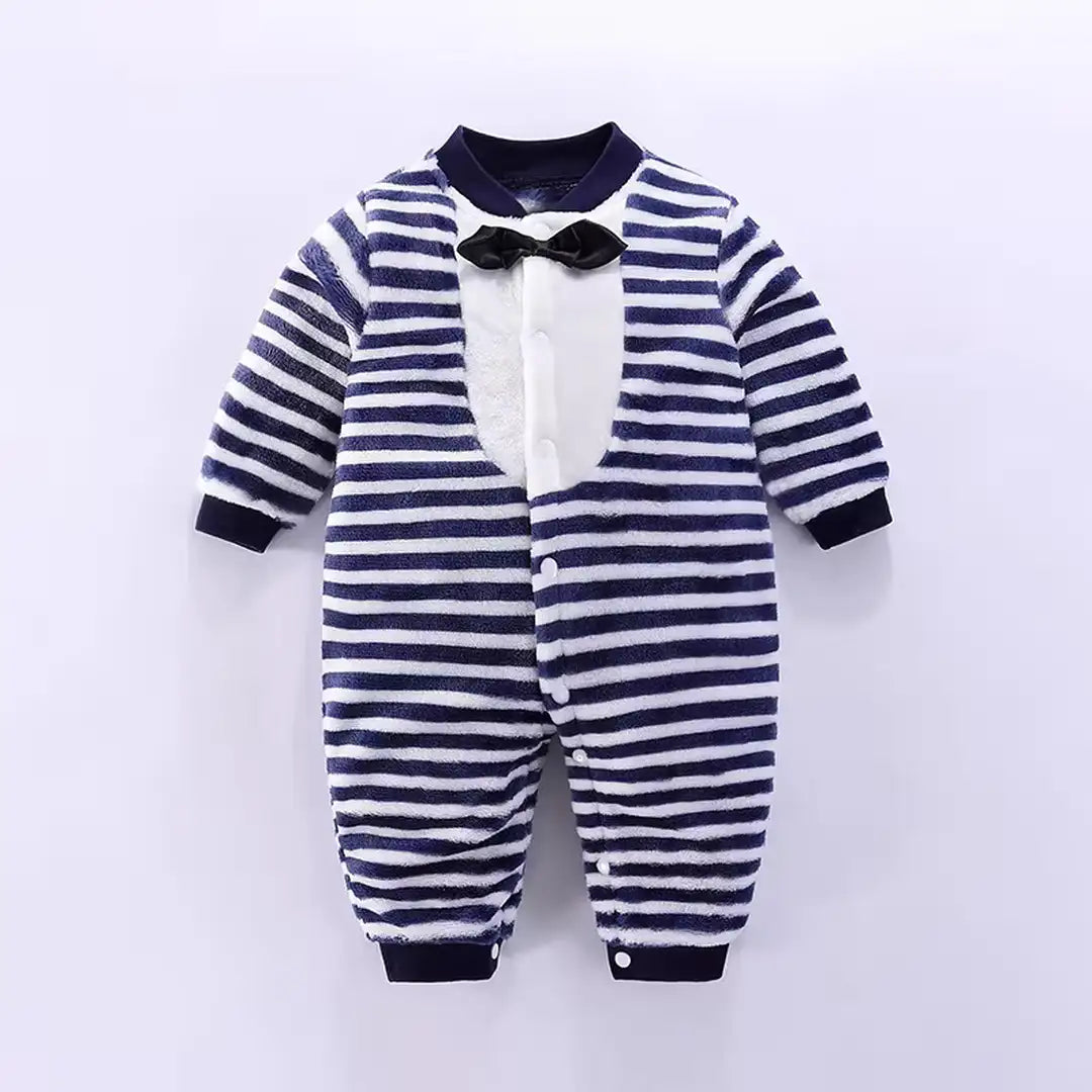 Sailor Blue Striped Formal Baby Romper 1 - Minitaq baby kids clothes dress