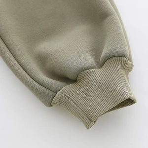 Brown Panda Hooded Jacket N Khaki Drawstring Pants - Minitaq baby kids clothes dress