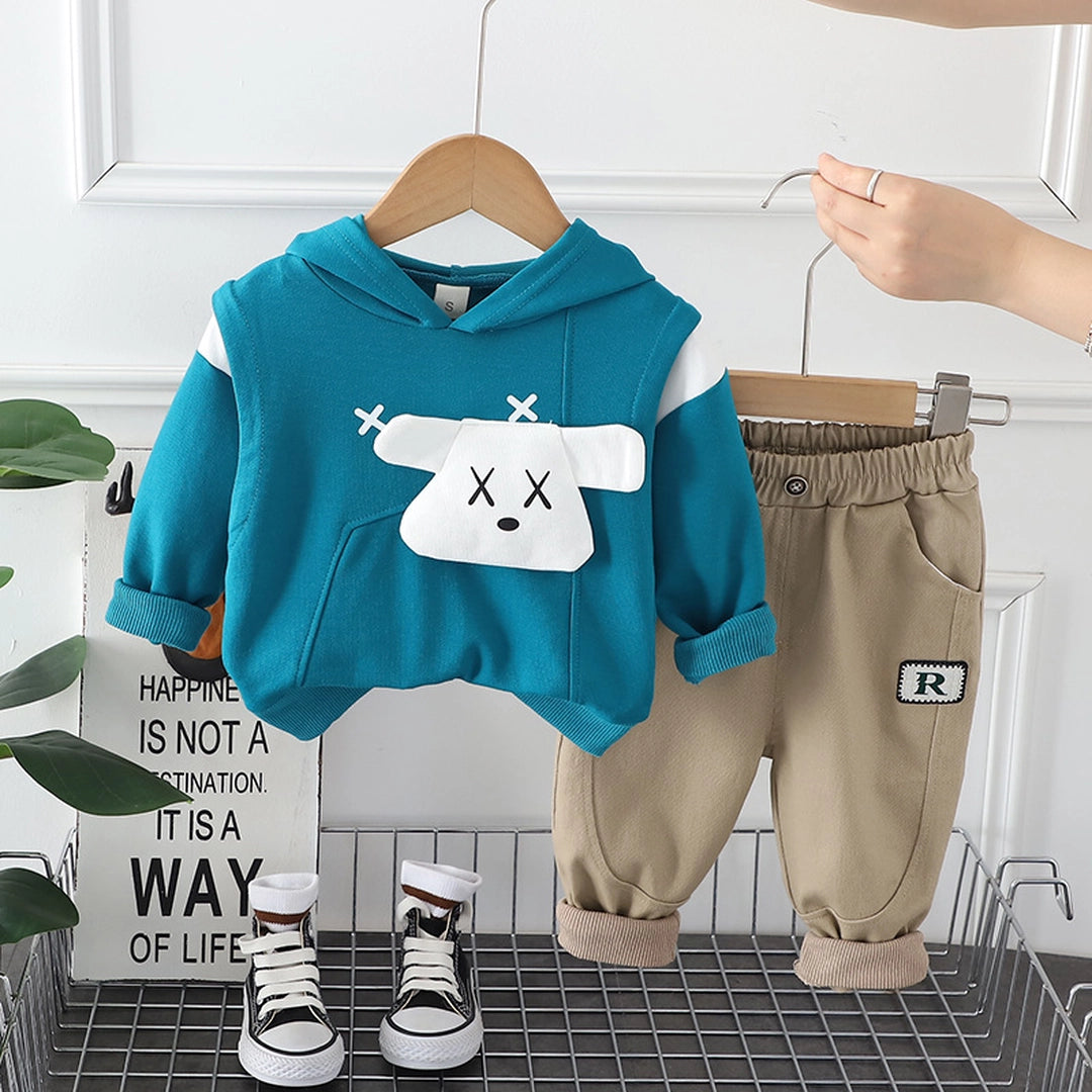 Cozy Bear Face Hoodie N Jogger Pants Set For Kids - Minitaq baby kids clothes dress