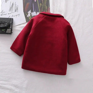 Classic Wool Blend Valentine Red Trench Coat - Minitaq baby kids clothes dress