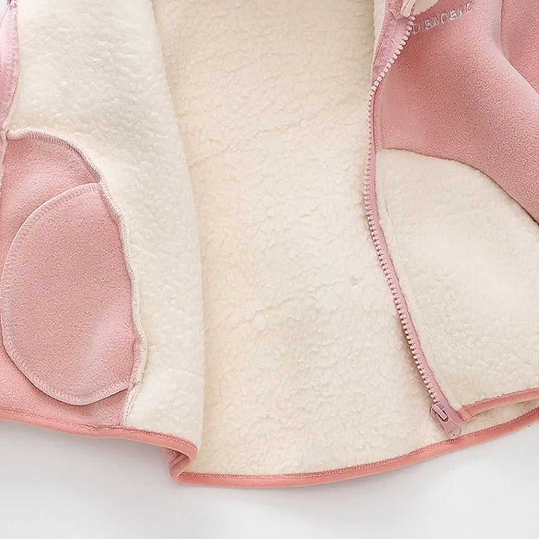 Rabbit Face Zipper Winter Hoodie - Minitaq baby kids clothes dress